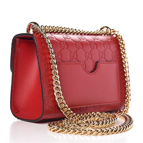 gucci 232302 red|GUCCI Guccissima Small Padlock Shoulder Bag Hibiscus Red .